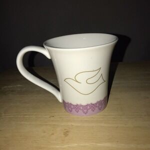 Russ Psalm 27:14 Bible Verse Coffee Mug Wait On The Lord Dive Pink